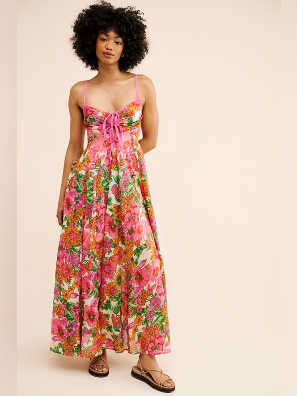 Free People Dream Weaver Maxi Dress - Pink Floral